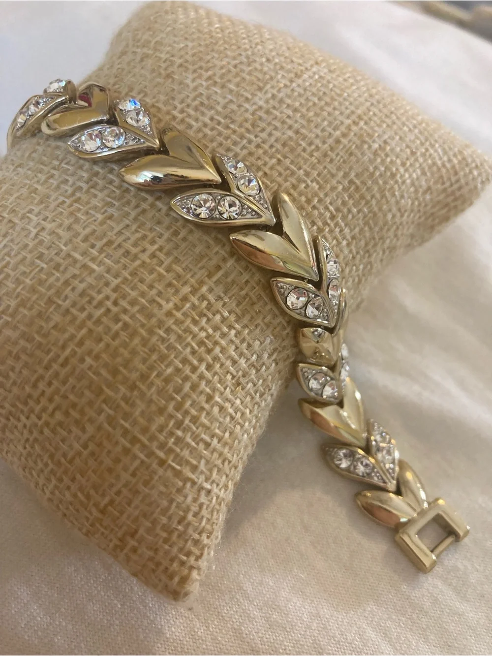 Marked GP Gold Plated Bracelet with Brilliant Crystals